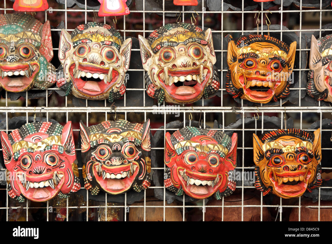 Balinese masks on sale in a shop at Wat Pho temple in Bangkok , Thailand Stock Photo Alamy