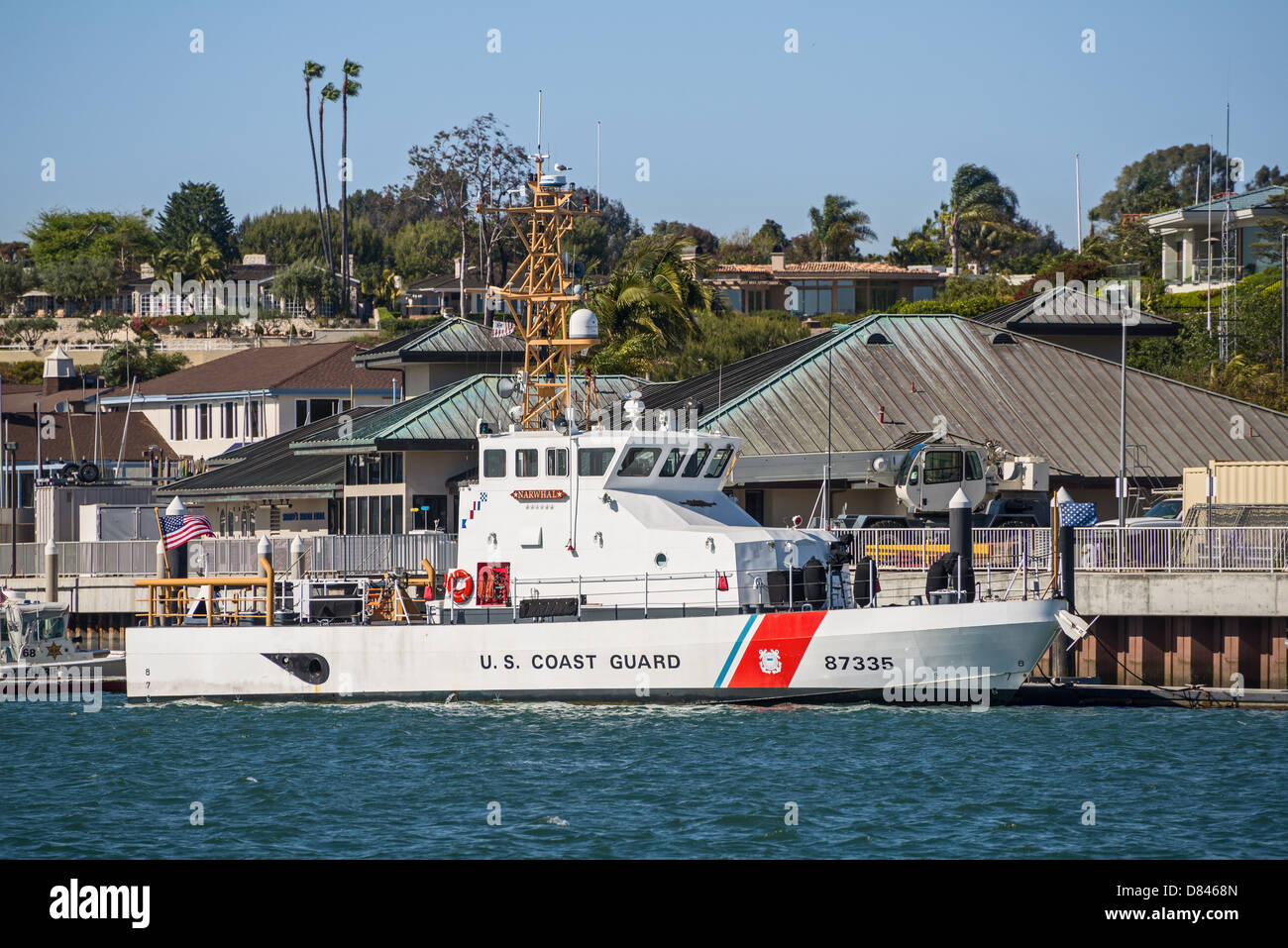 U.S. Coast Guard Station in Newport Beach. Stock Photo