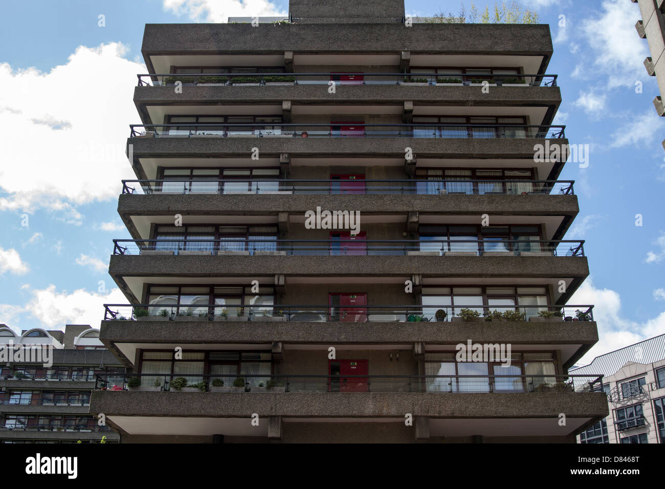 Barbican Centre High Rise Flats Stock Photo Alamy