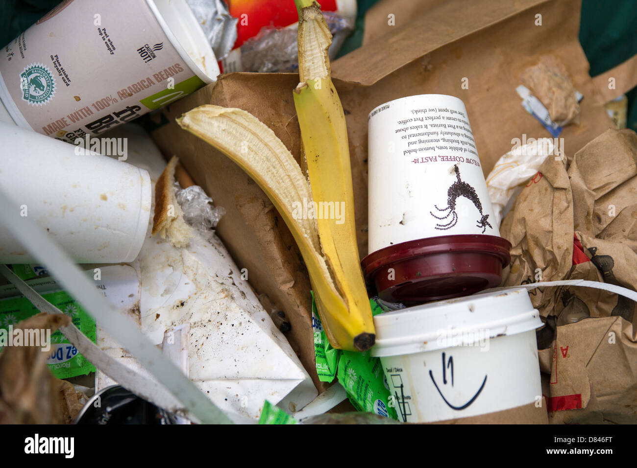 Inside a rubbish bin Stock Photo Alamy
