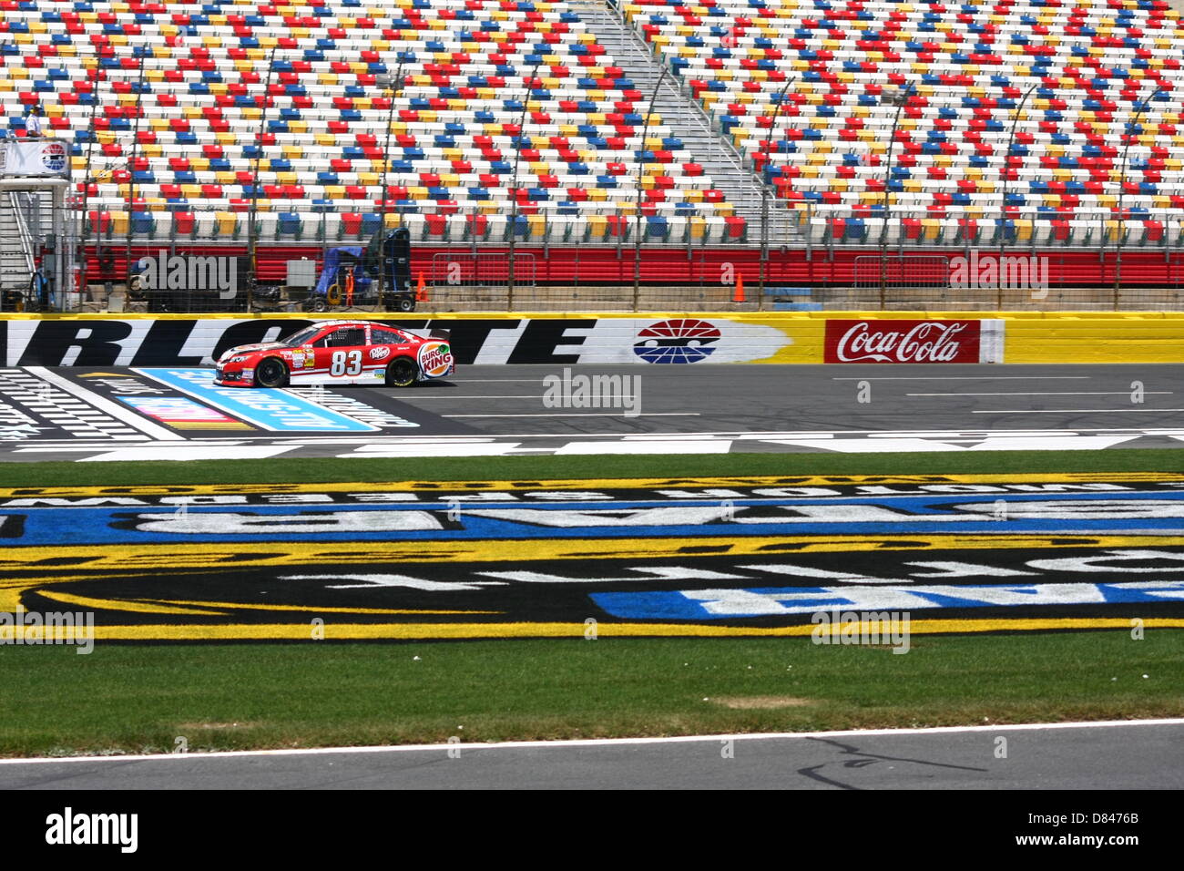 Charlotte, USA. 17th May, 2013. David Reutimann passes the grandstand during final practice for the Sprint Showdown at Charlotte Motor Speedway on May 17, 2013. Credit: Alamy Live News Stock Photo