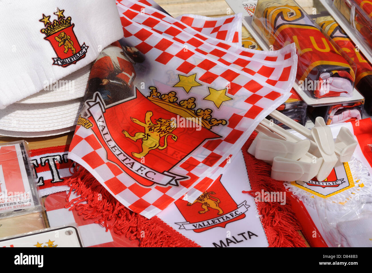 Fan-shop soccer Club Valletta F.C. in Valetta, Malta, Europa Stock Photo