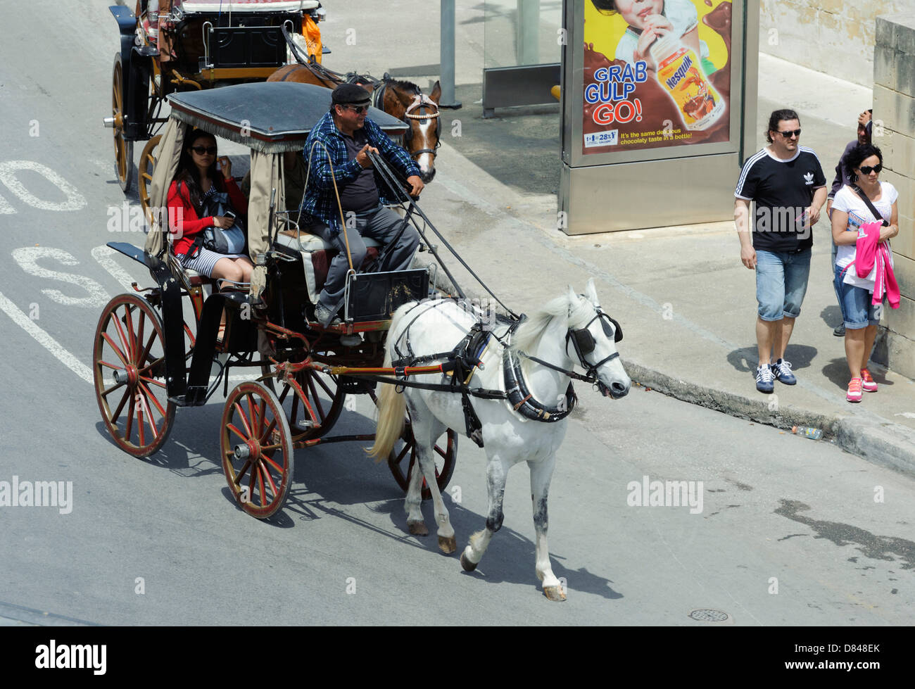 carriage in Valletta, Malta Stock Photo