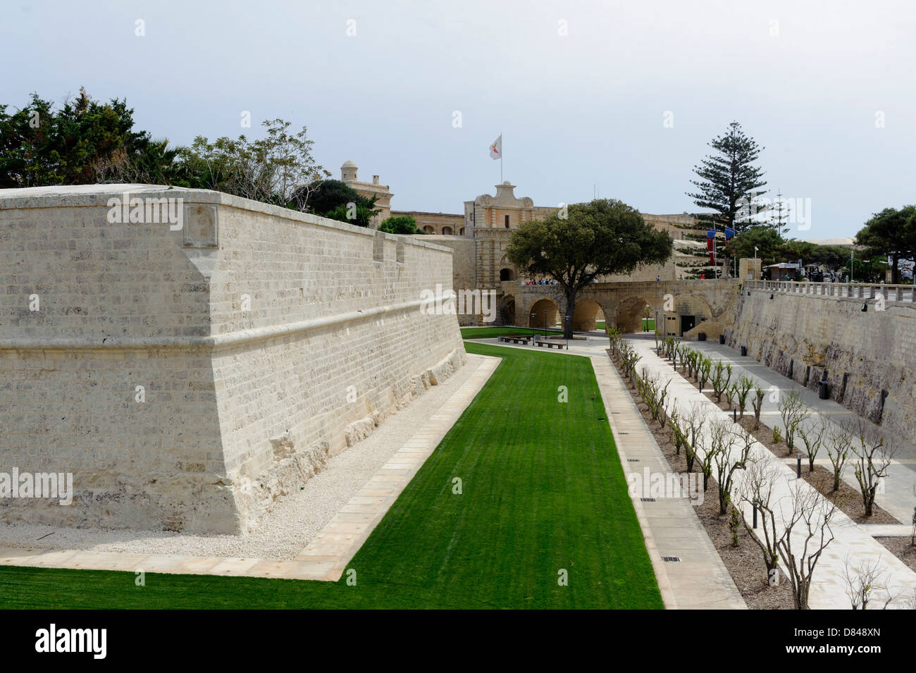 City Wall of  Mdina, Malta Stock Photo