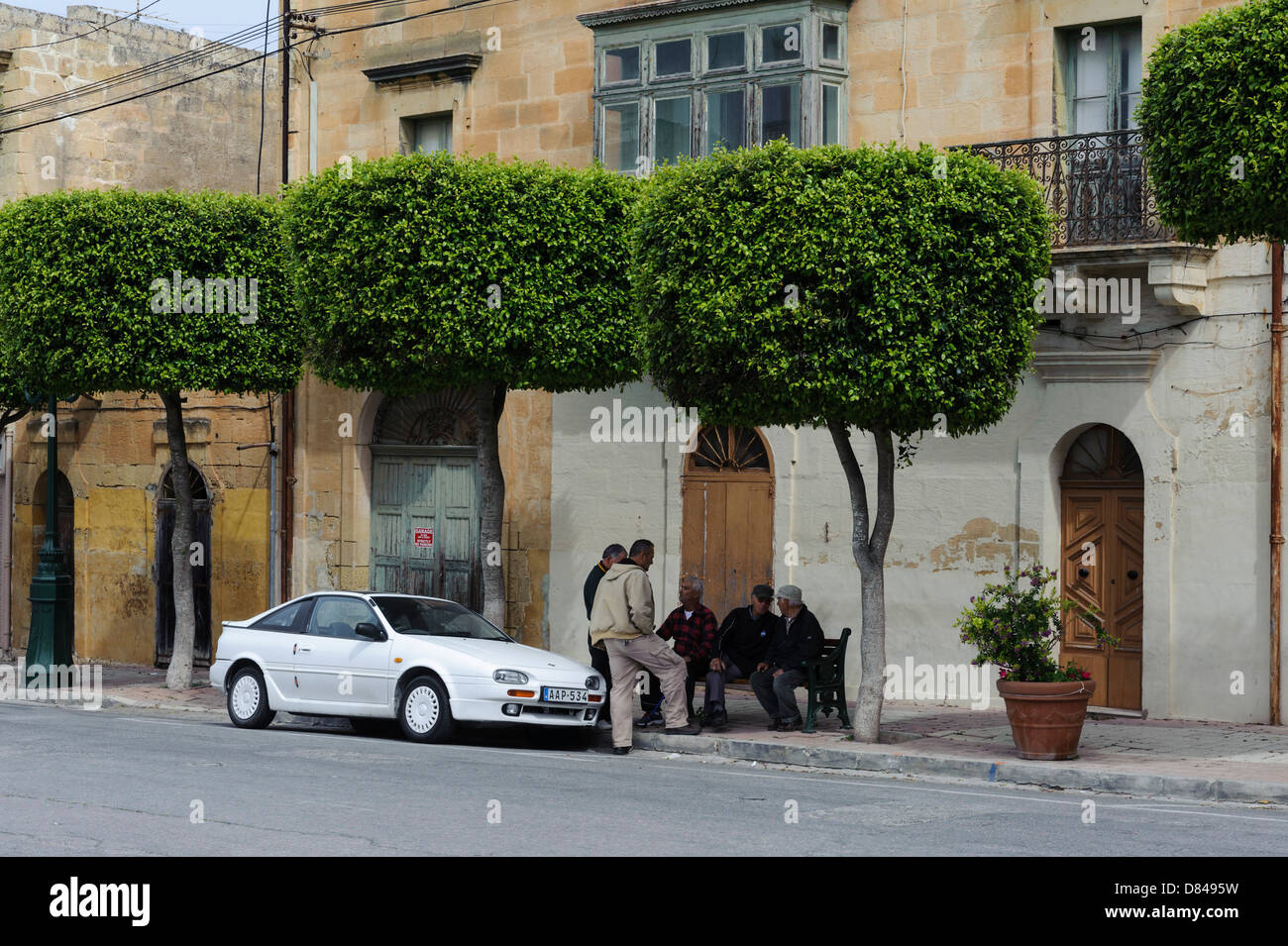 village square of  Nadur on Gozo, Malta Stock Photo