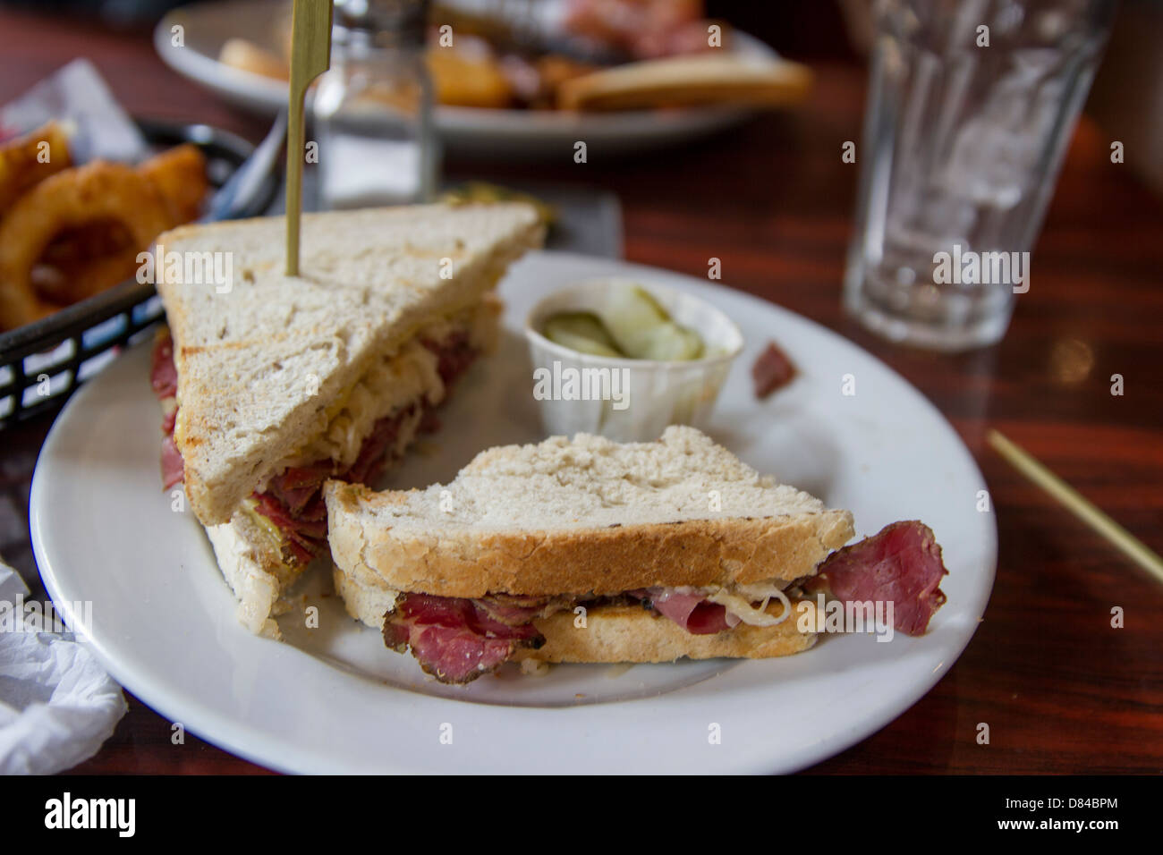 Reuben Sandwich Stock Photo