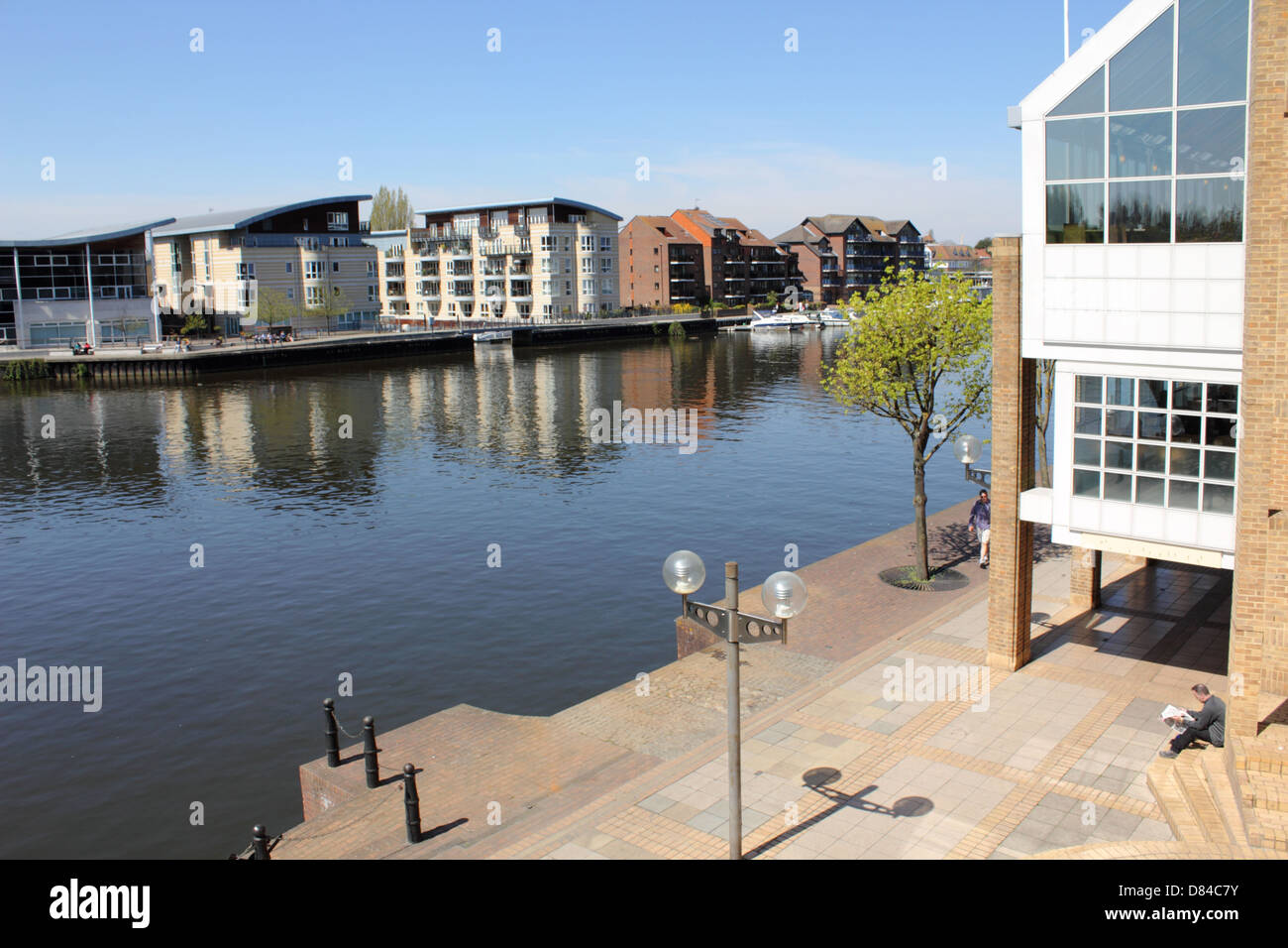 Riverside apartments on the Thames at KingstonUponThames, Surrey