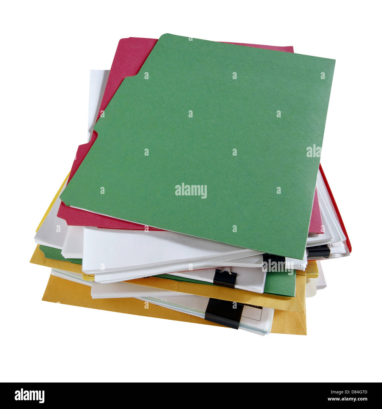 File Folder Stack Stock Photo Alamy