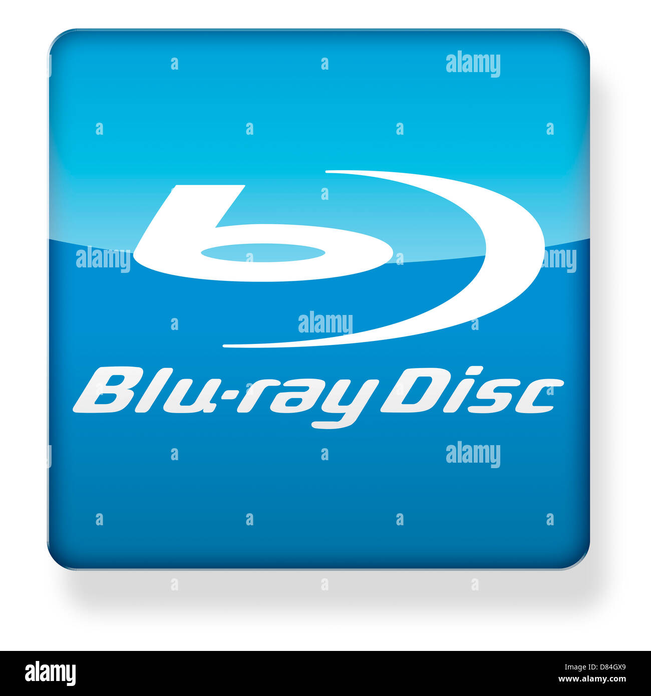 Blu Ray Disc Logo As An App Icon Clipping Path Included Stock