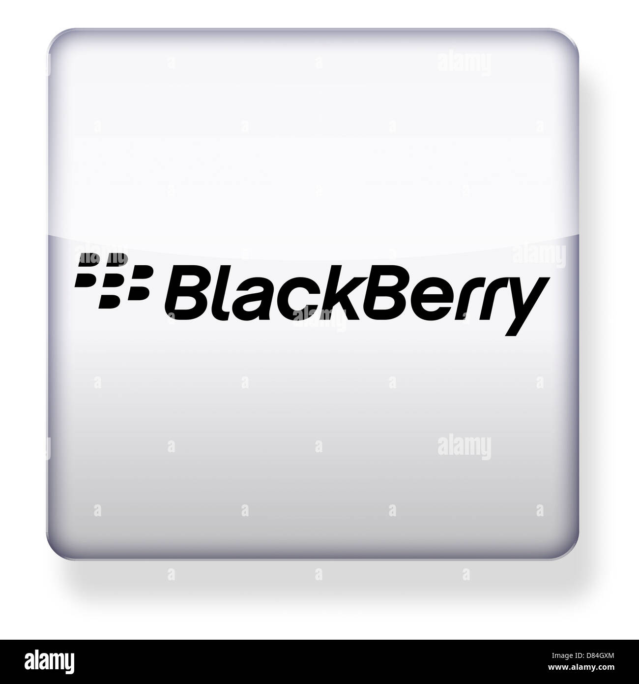 BlackBerry logo as an app icon. Clipping path included. Stock Photo