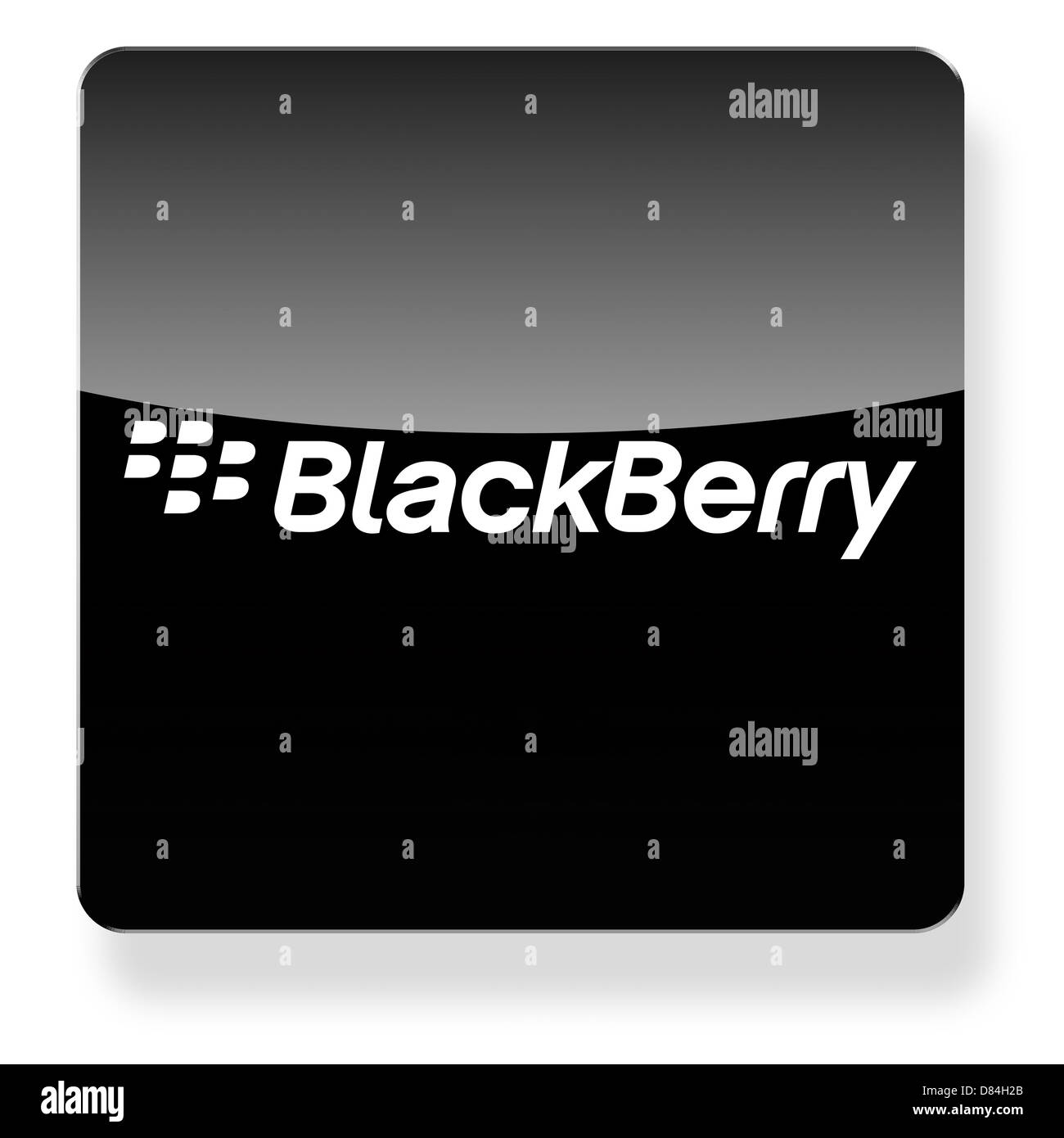 BlackBerry logo as an app icon. Clipping path included. Stock Photo