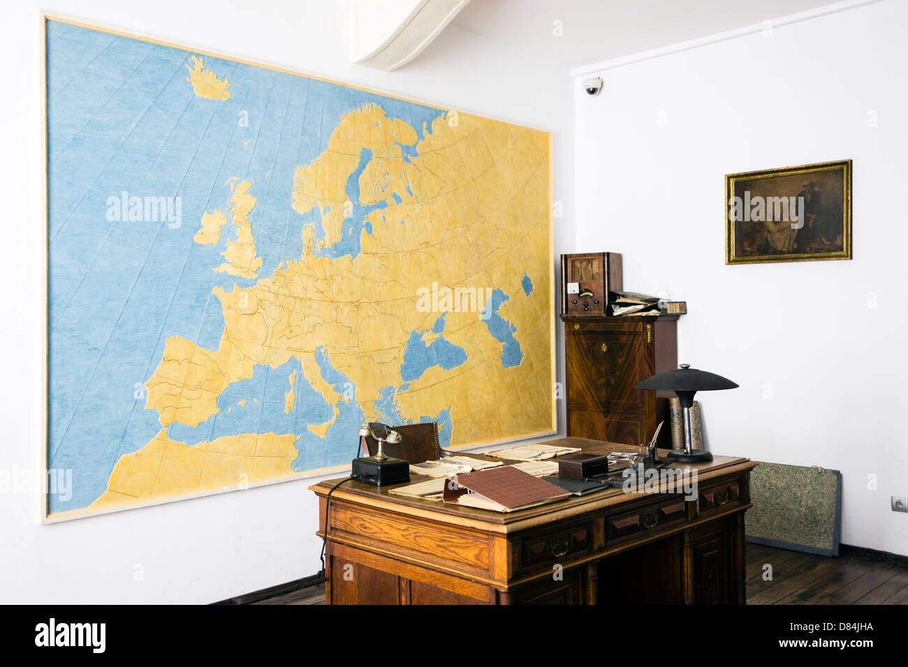 Oskar Schindler's desk in his factory, Krakow, Poland, Europe Stock Photo