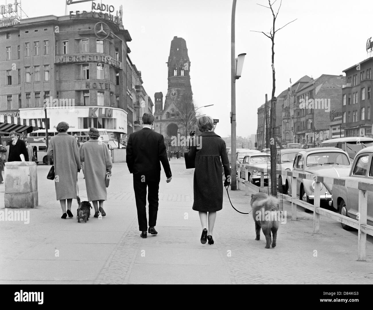 March1959, Kurfürstendamm avenue, West Berlin, Germany, Europe Stock Photo