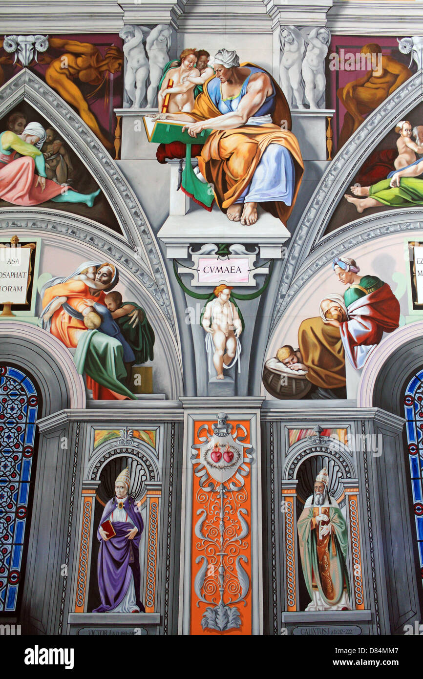 Painting on ceiling of the sistine chapel hi-res stock photography and ...