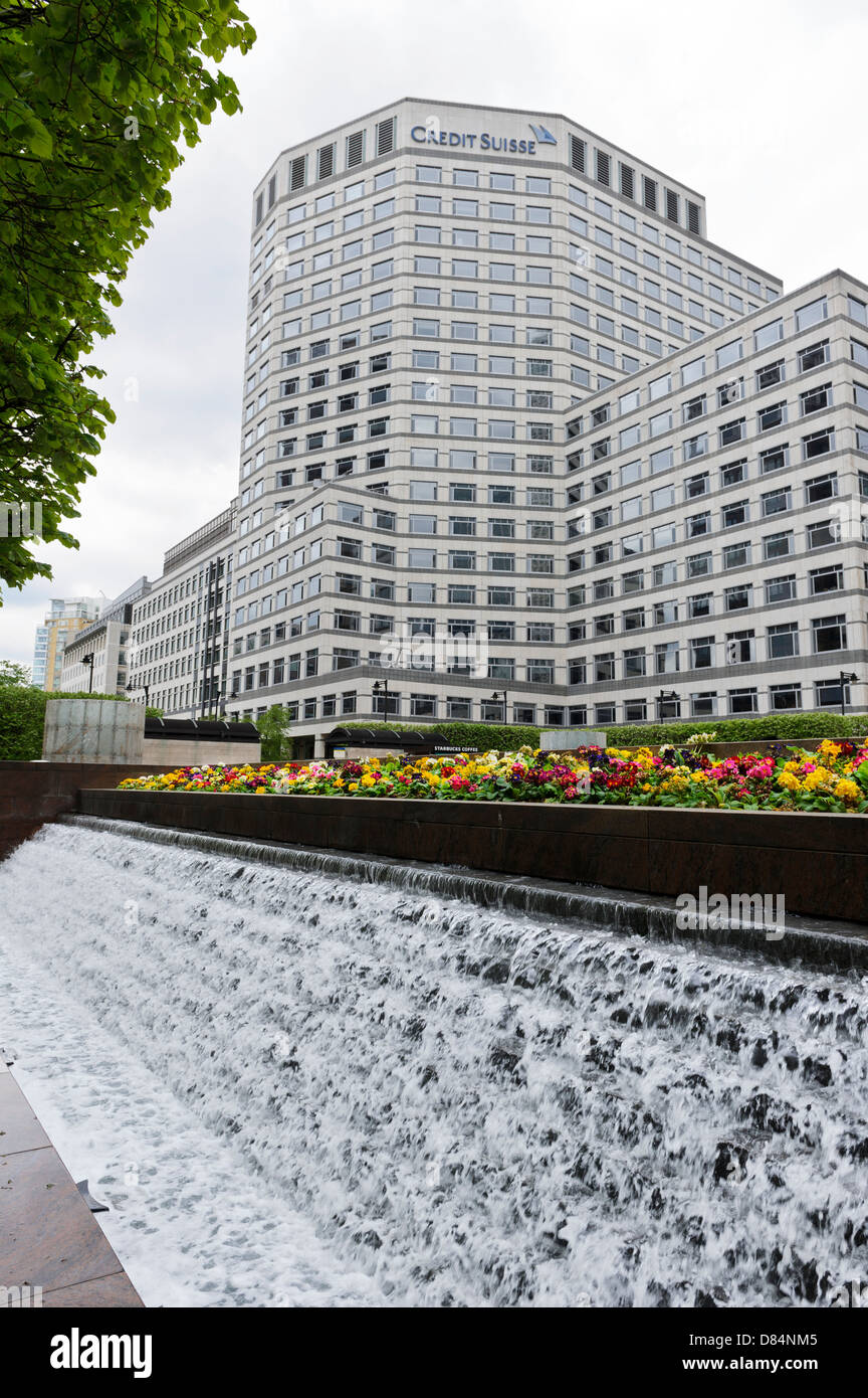 Credit Suisse building, Canary Wharf, London, England, United Kingdom. Stock Photo