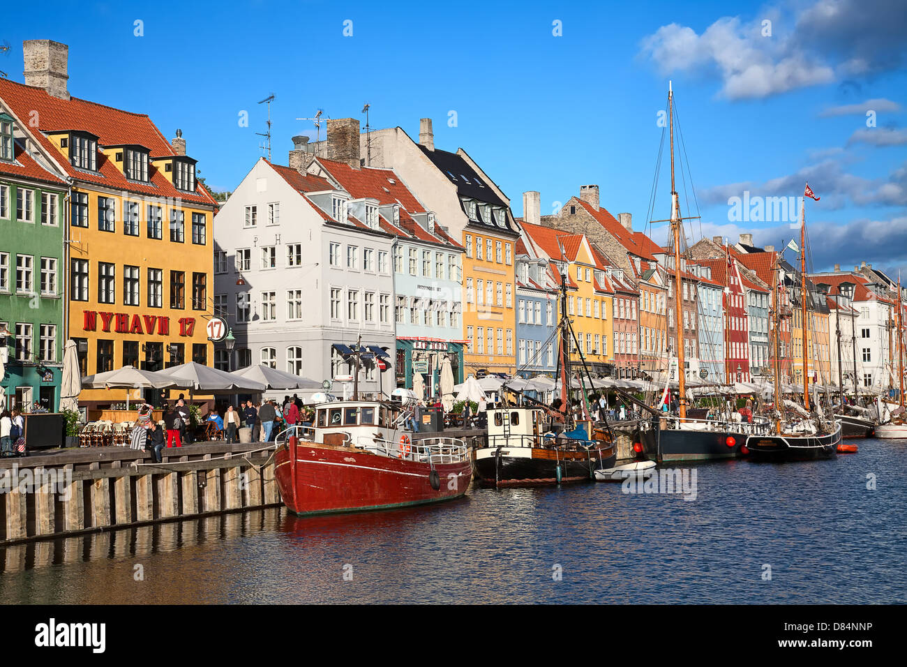 COPENHAGEN, DENMARK - AUGUST 25: unidentified people enjoying sunny ...