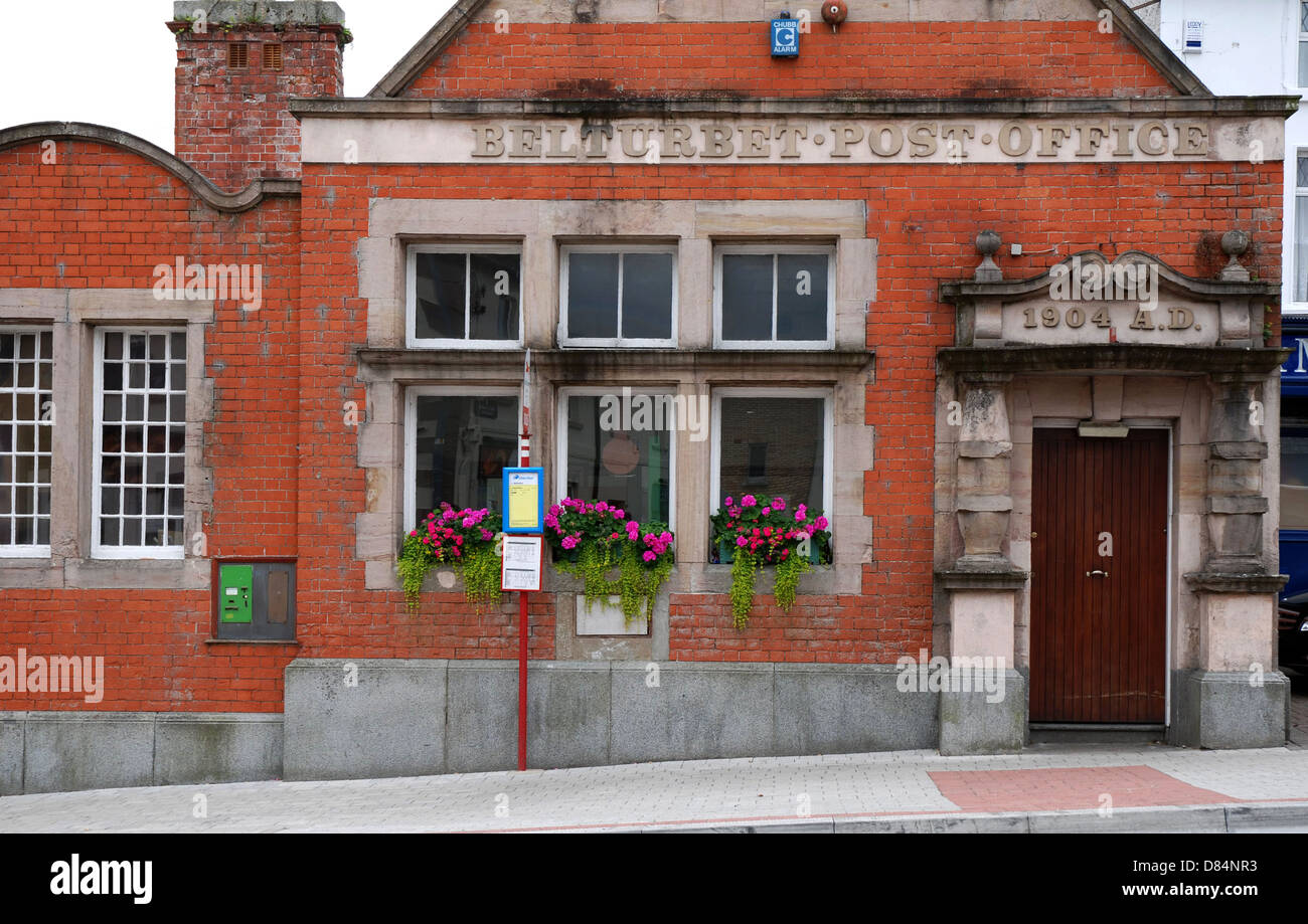 Belturbet Town, Post Office, Co Cavan, Ireland Stock Photo