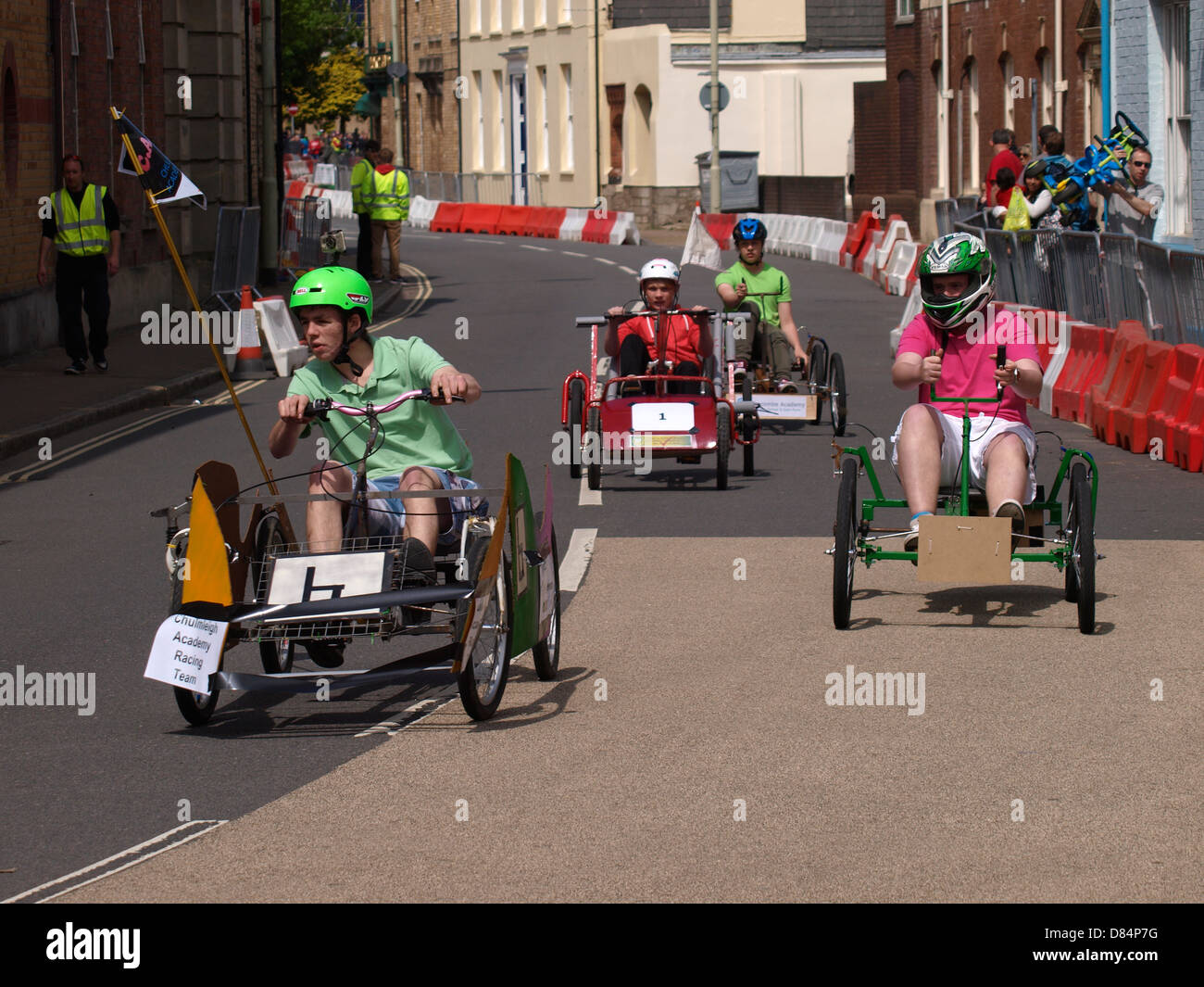 Pedal car racing, Barnstaple Grand Prix, Devon, UK 2013 Stock Photo Alamy