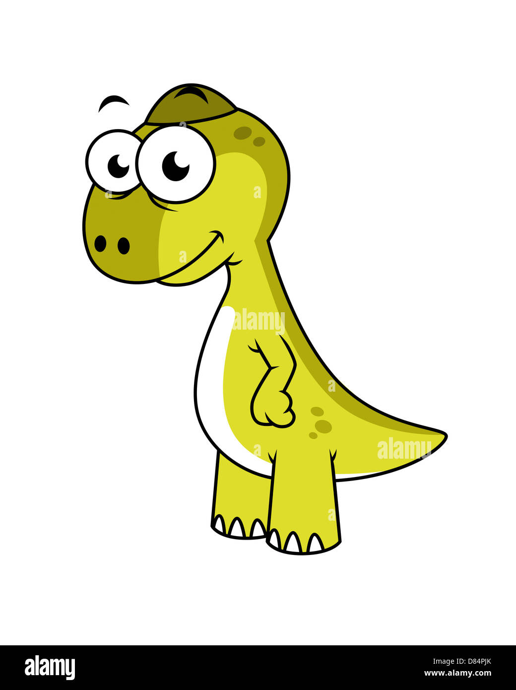 Cute illustration of a Pachycephalosaurus dinosaur. Stock Photo