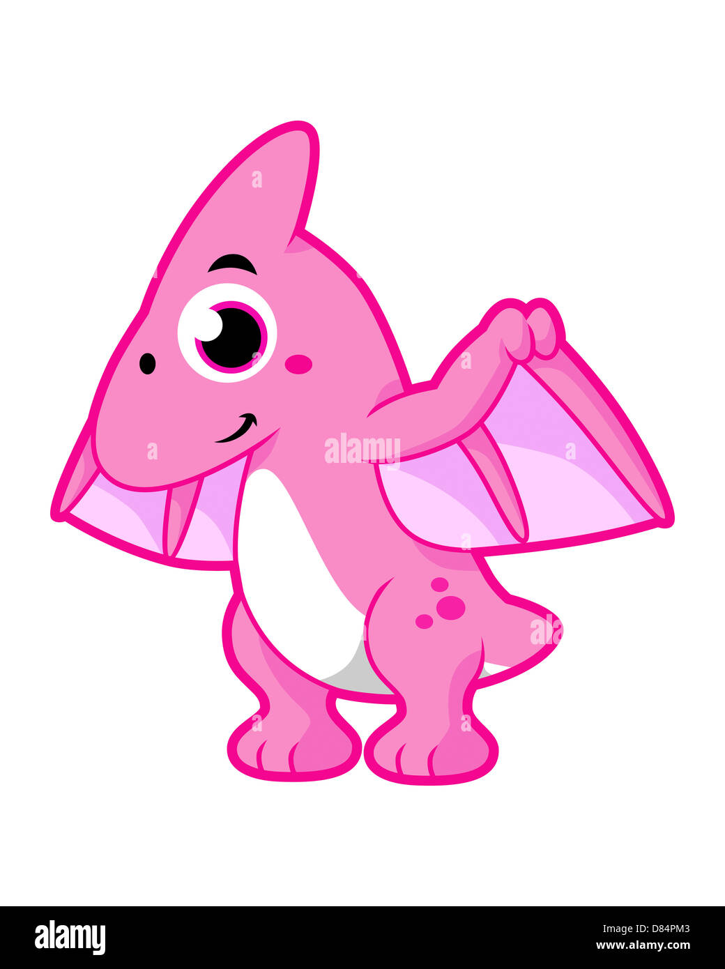 Cute illustration of a pterodactyl. Stock Photo