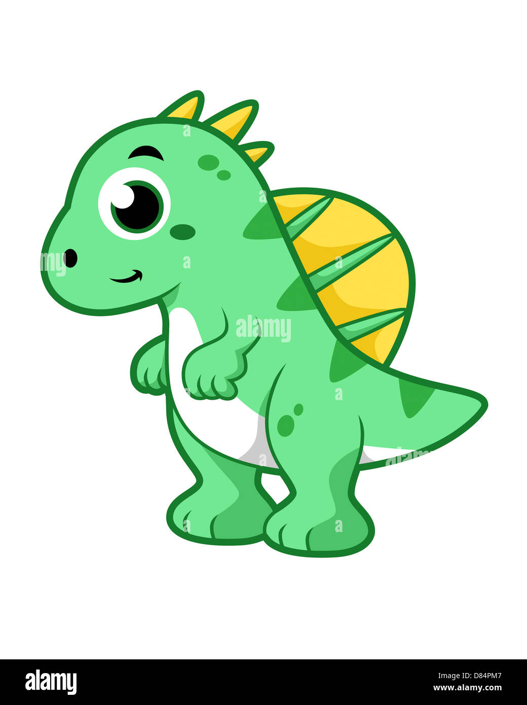 Cute illustration of a Spinosaurus. Stock Photo