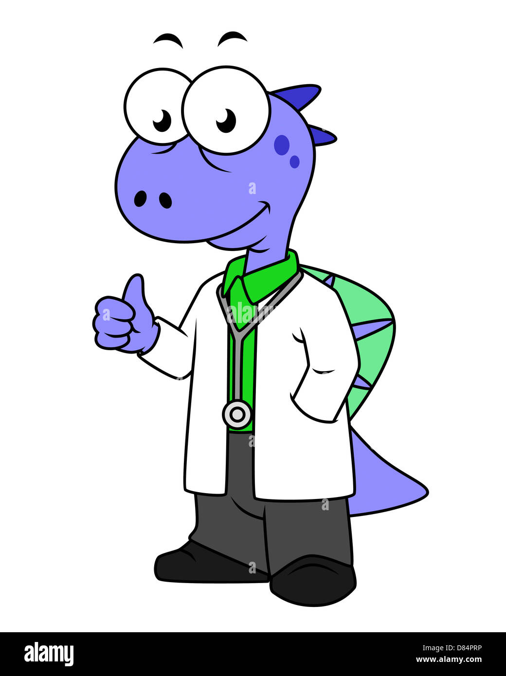 Illustration of a Spinosaurus doctor. Stock Photo