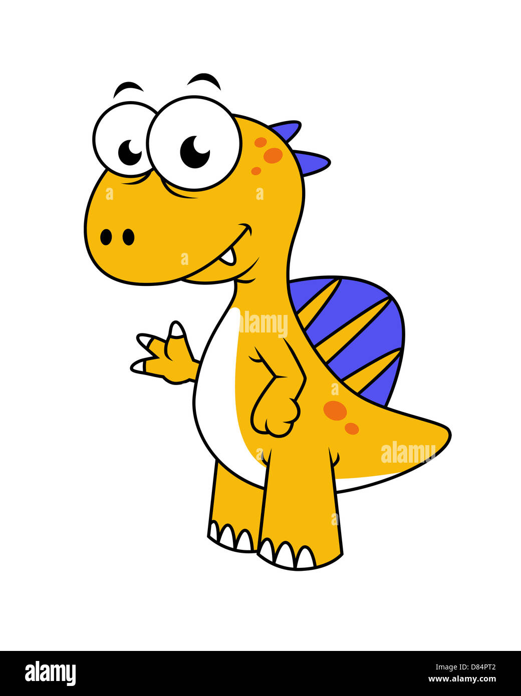 Cute illustration of a Spinosaurus. Stock Photo