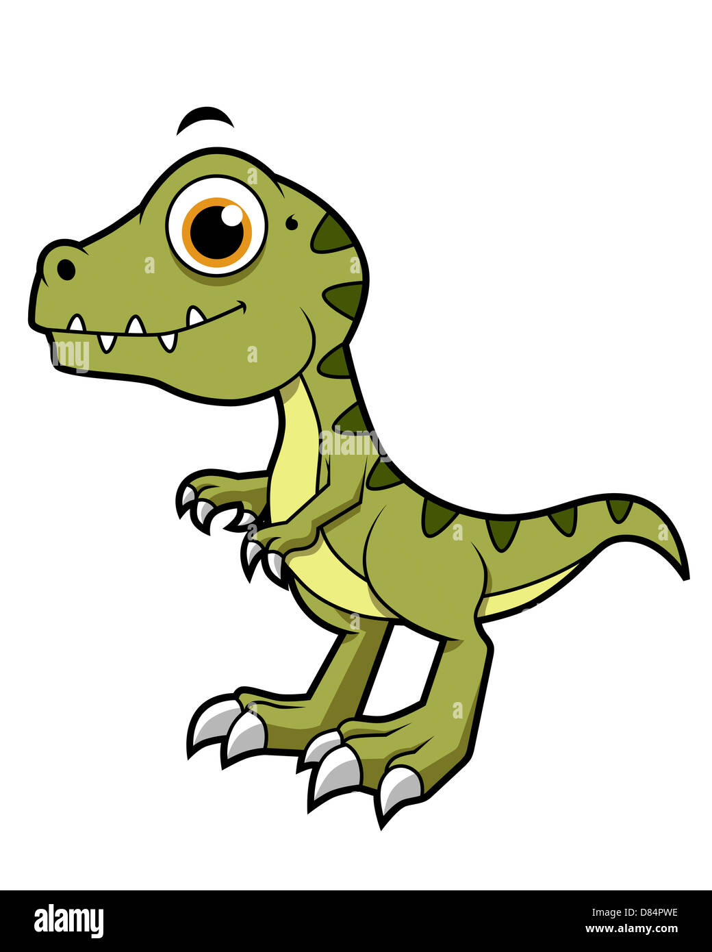 Cute illustration of a Tyrannosaurus Rex. Stock Photo