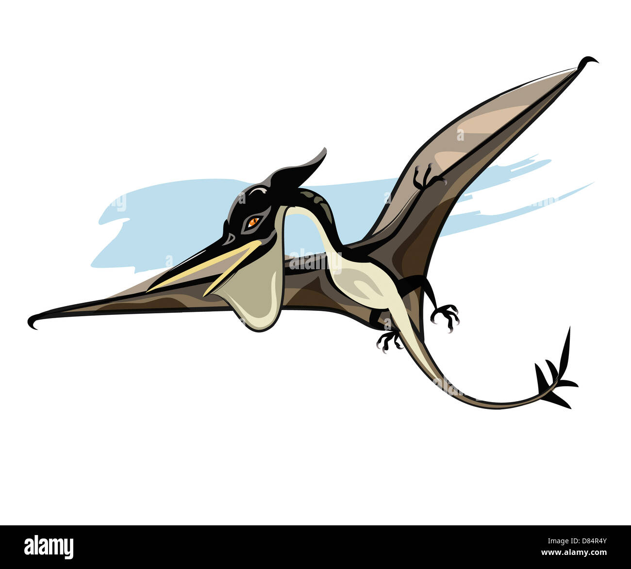 Illustration of a Pteranodon dinosaur. Stock Photo