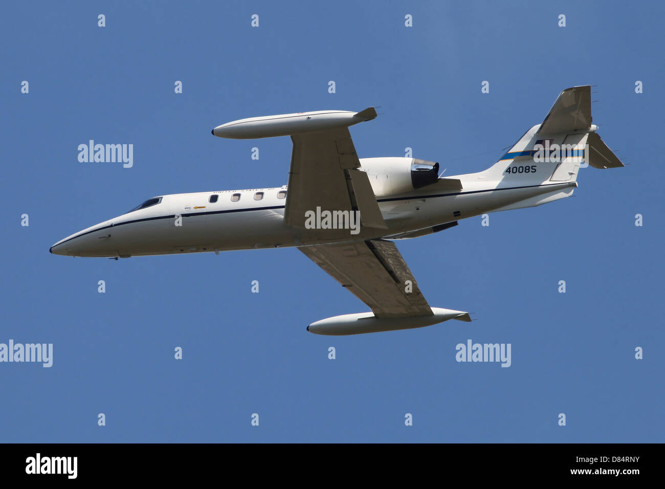 United States Air Forces Europe C-21A Learjet of the 86th Airlift wing, Ramstein Air Base, Germany. Stock Photo