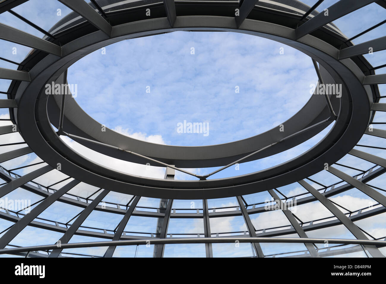 The dome (cupola) of the Reichstag Parliament Building in Berlin, Germany. Stock Photo
