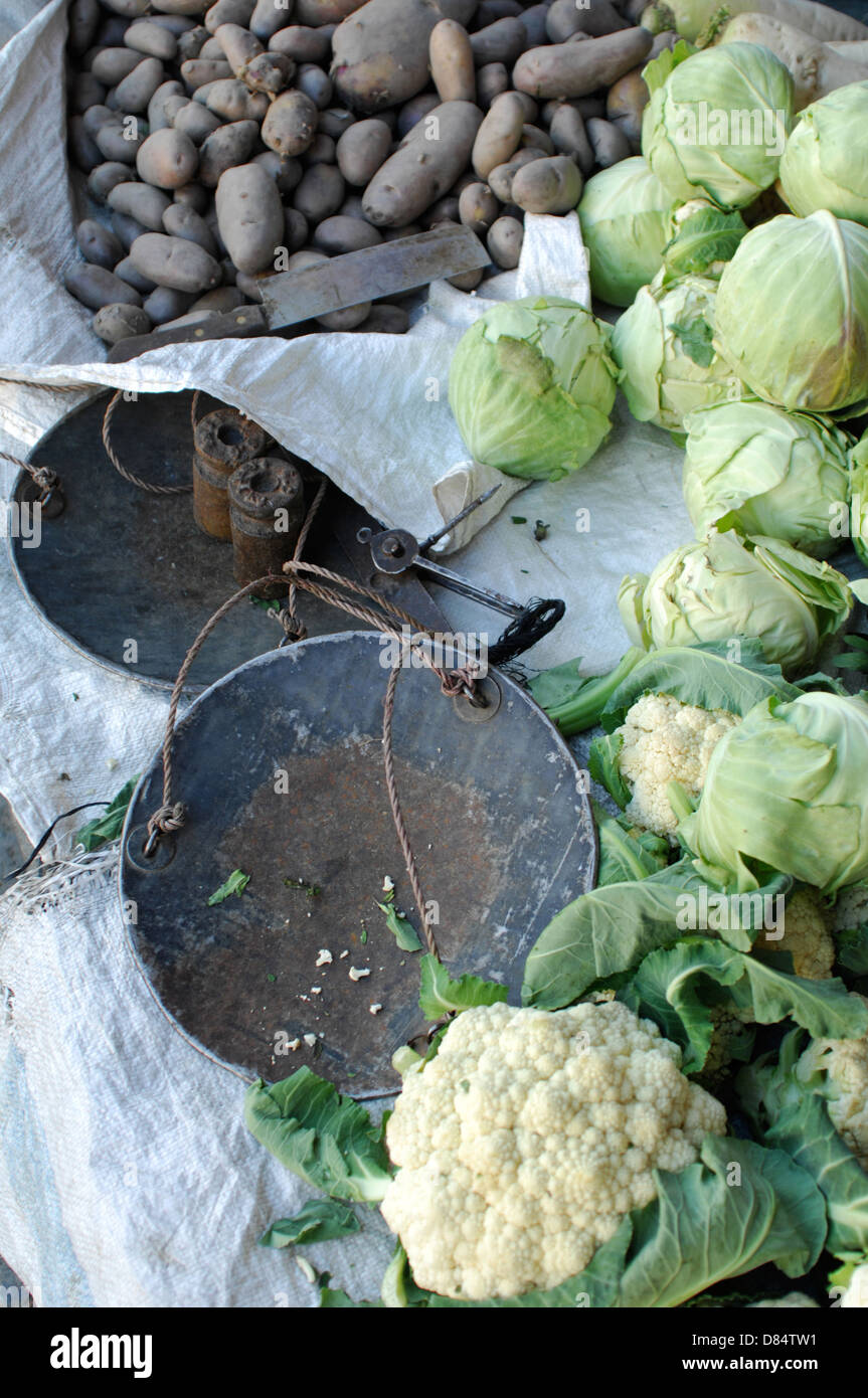 vegetable scales in Nepal Stock Photo Alamy