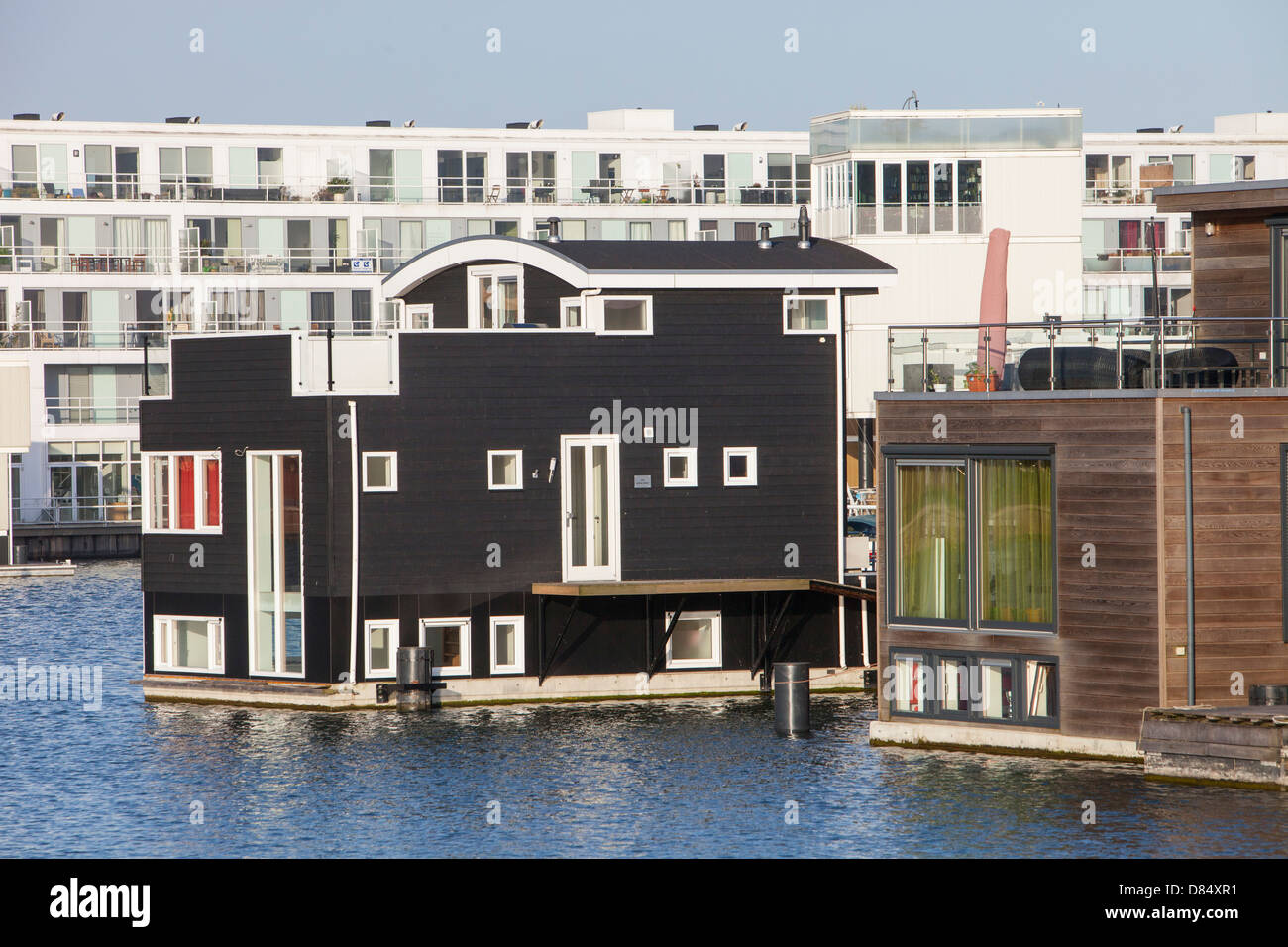 Floating houses in Ijburg, Amsterdam, designed to combat increased