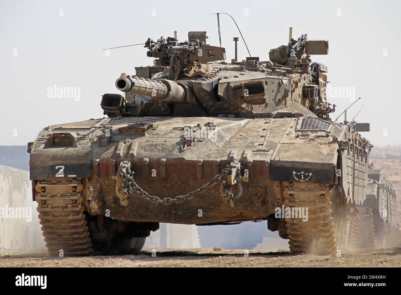 An Israel Defense Force Merkava Mark II main battle tank. Stock Photo