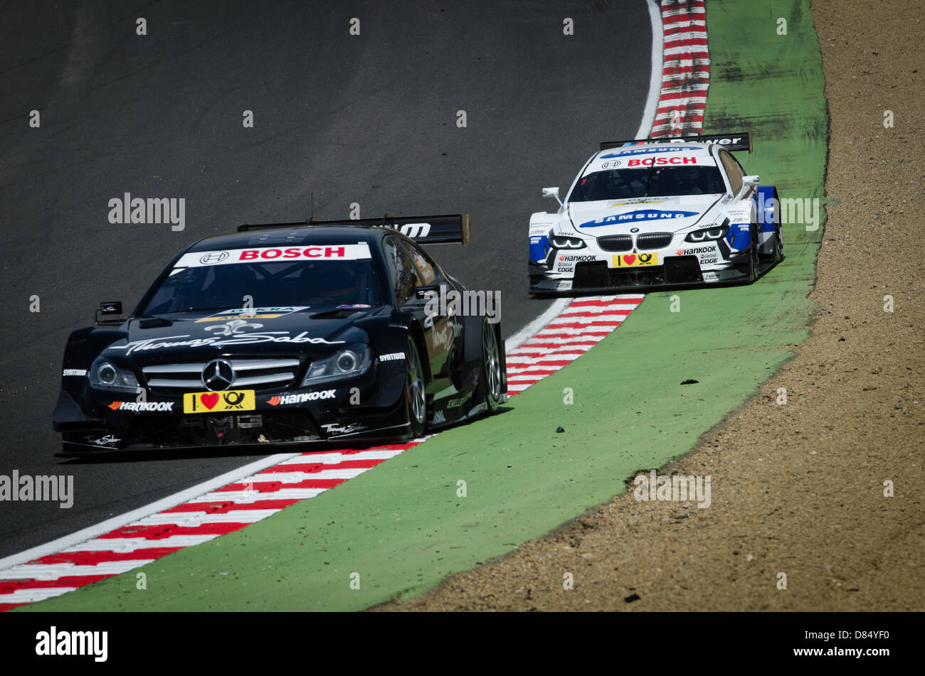 German Racing Colours Racing action from DTM, German Touring Car Championship, Brands Hatch ...