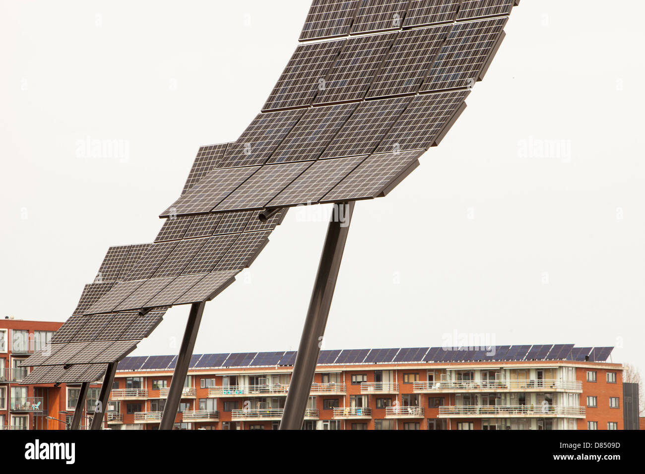 Sun city a suberb of Heerhugowaard in the Netherlands that has develped as a solar hot spot Stock Photo