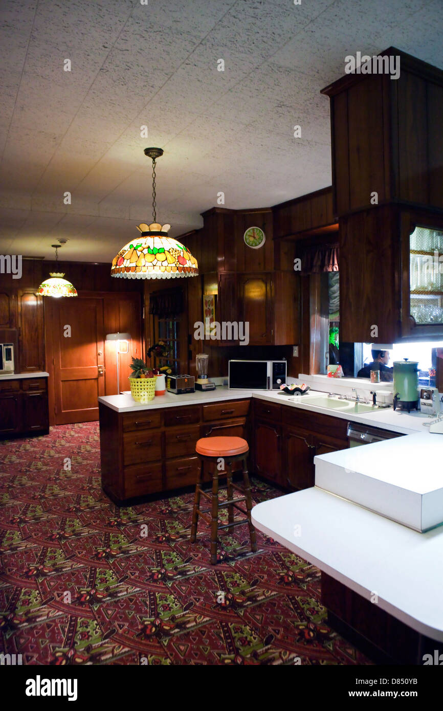 A view of the kitchen in Elvis Presley's mansion Graceland in Memphis, Tennessee Stock Photo
