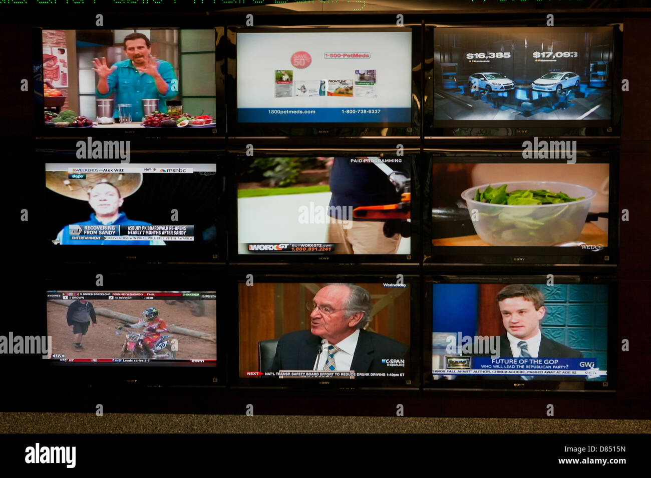 Multiple Television Display Wall