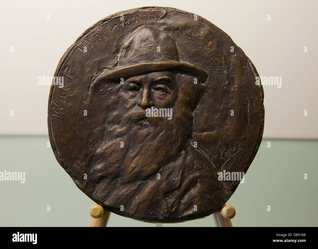 Walt Whitman relief sculpture Stock Photo