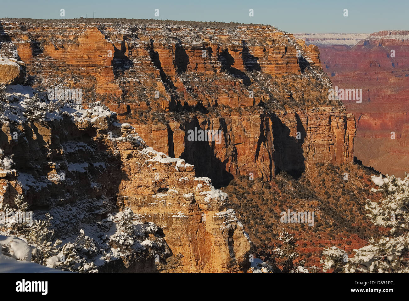 The beautiful South rim of the Grand Canyon, in the Southwest state of Arizona, U.S.A. Stock Photo