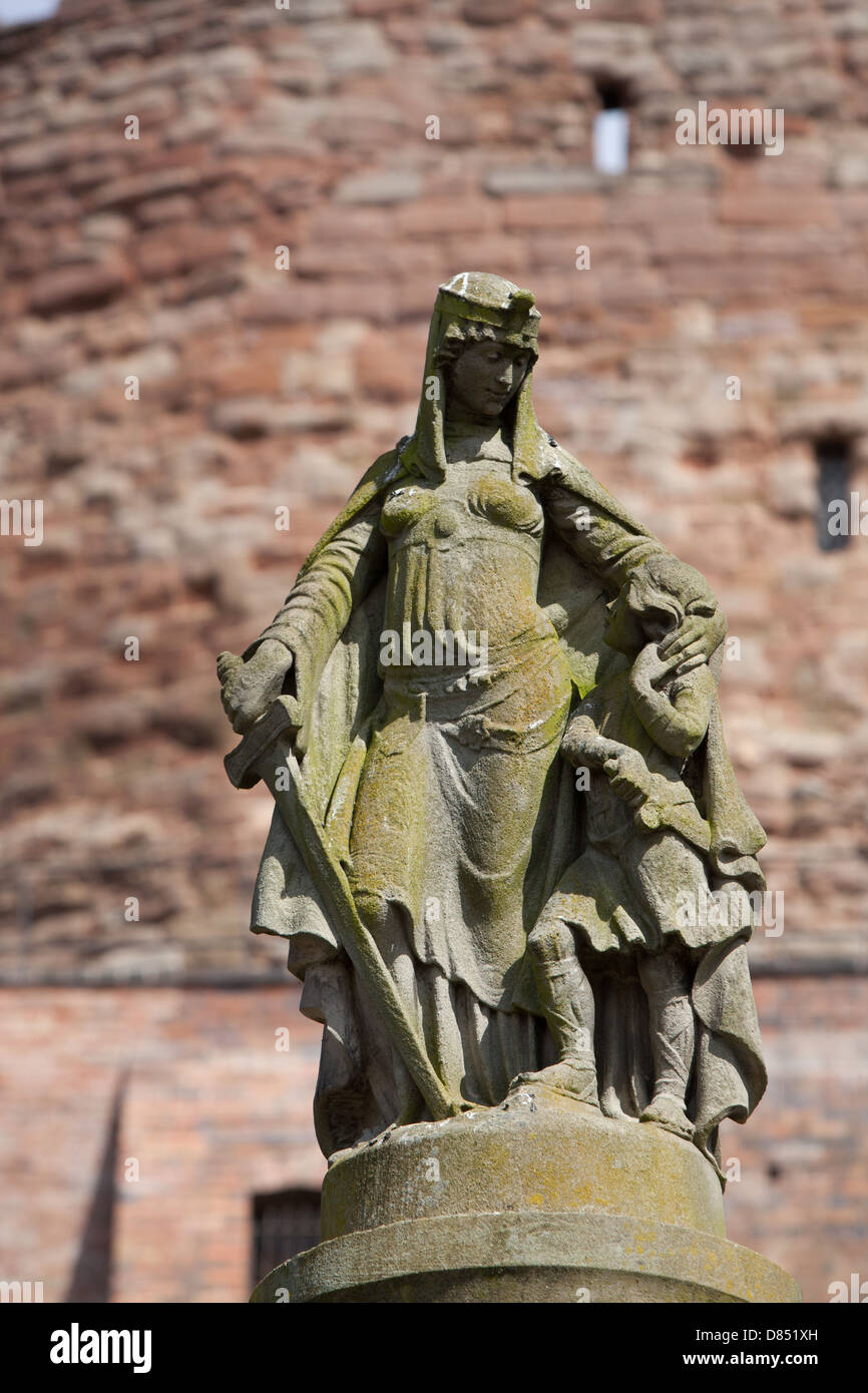 Aethelflaed or Ethelfleda,also known as the Lady of the Mercians. Her statue stands near