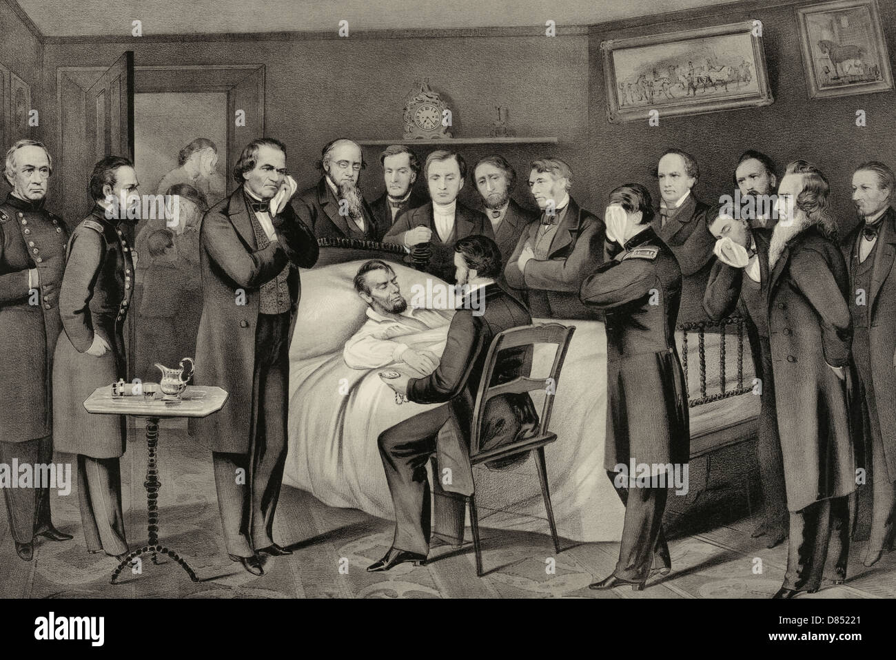 Lincoln death bed hires stock photography and images Alamy
