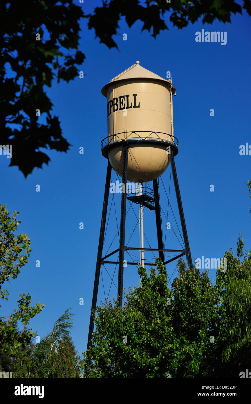 Water Tower of Campbell, CA Stock Photo Alamy