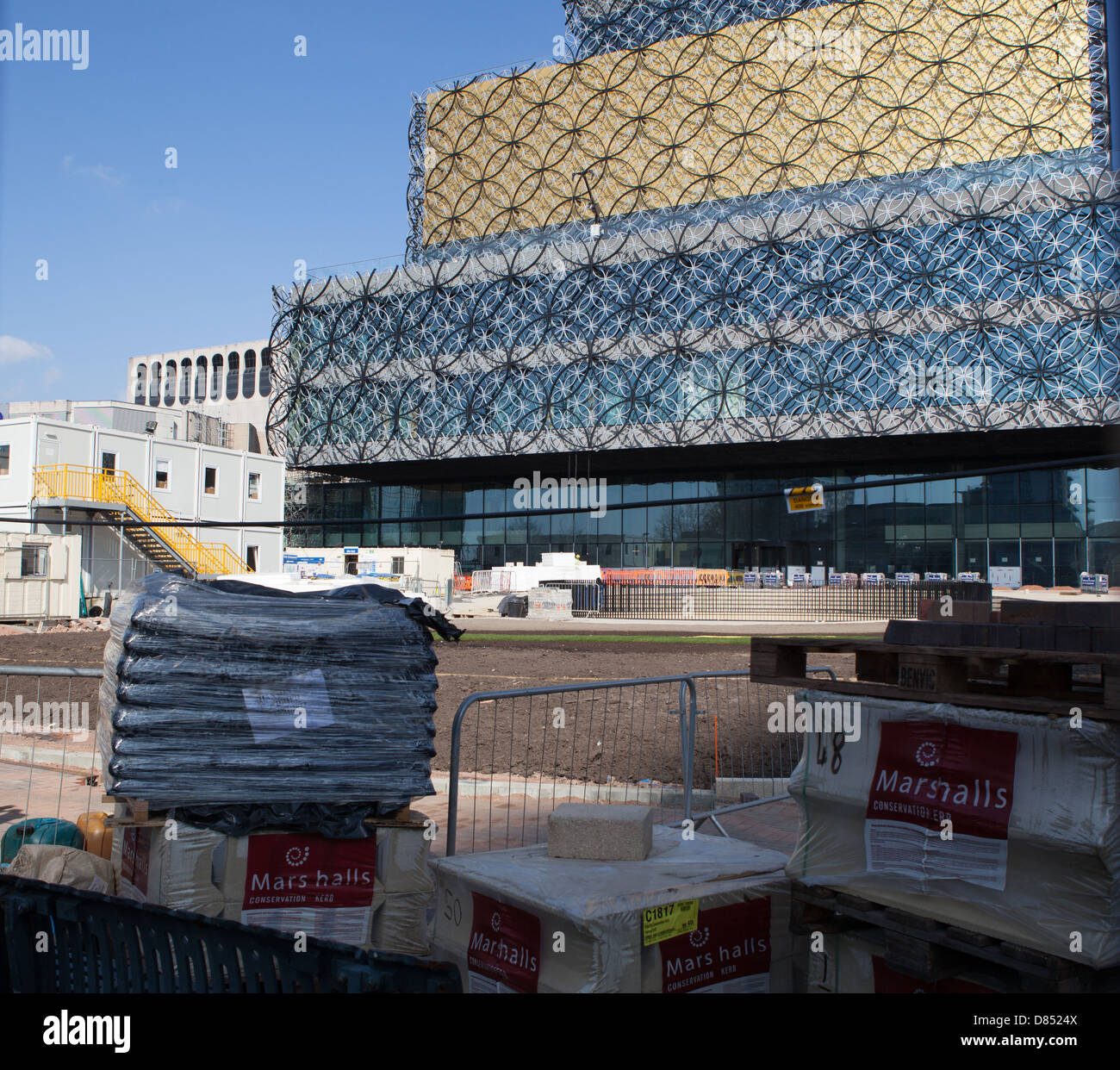 The almost completed Library of Birmingham April 2013. Due to open in September 2013. Stock Photo
