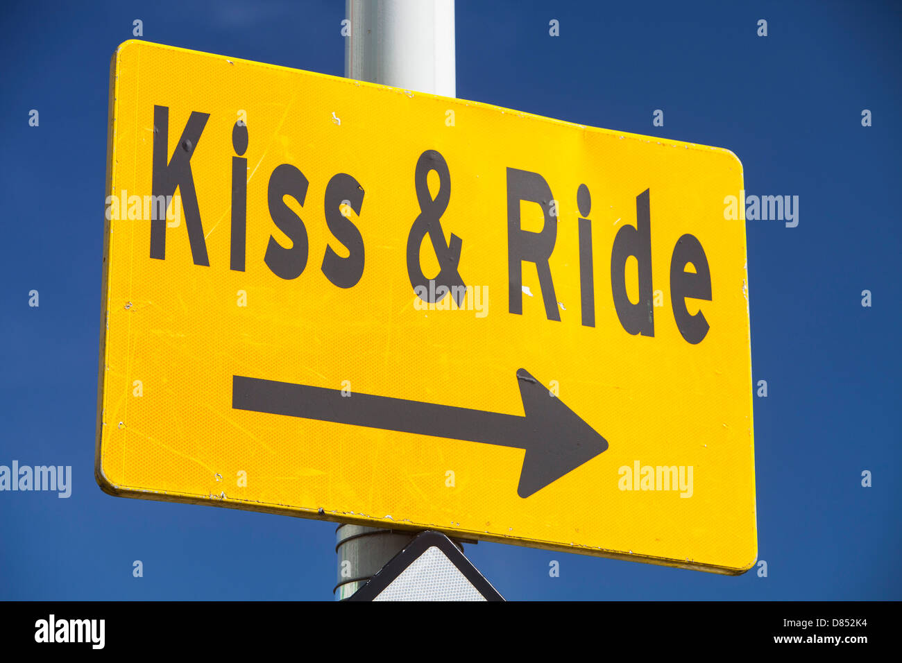 A Kiss and ride sign in Zaanstadt, Netherlands. Stock Photo