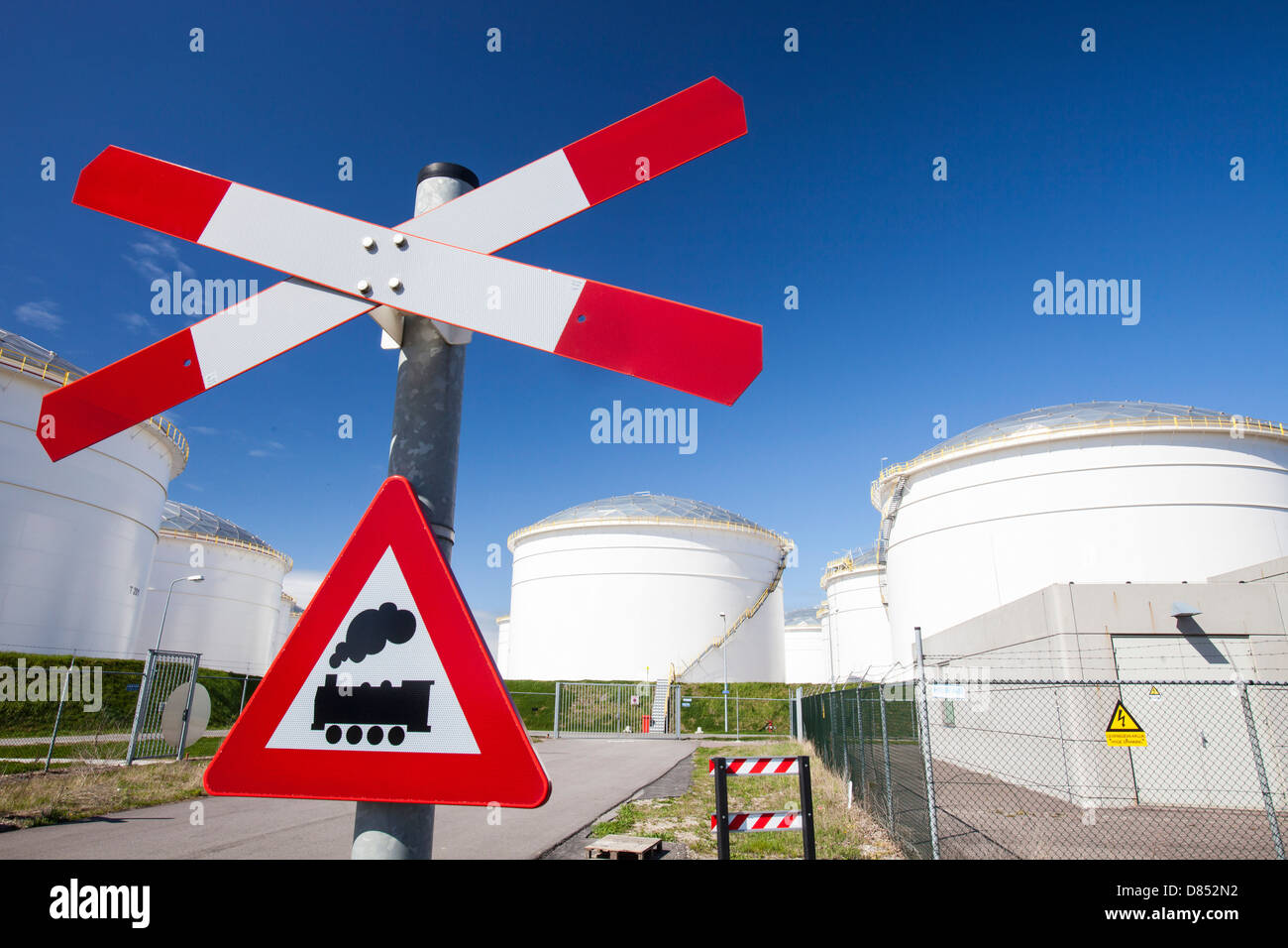 An oil terminal in Amsterdam, Netherlands. Stock Photo