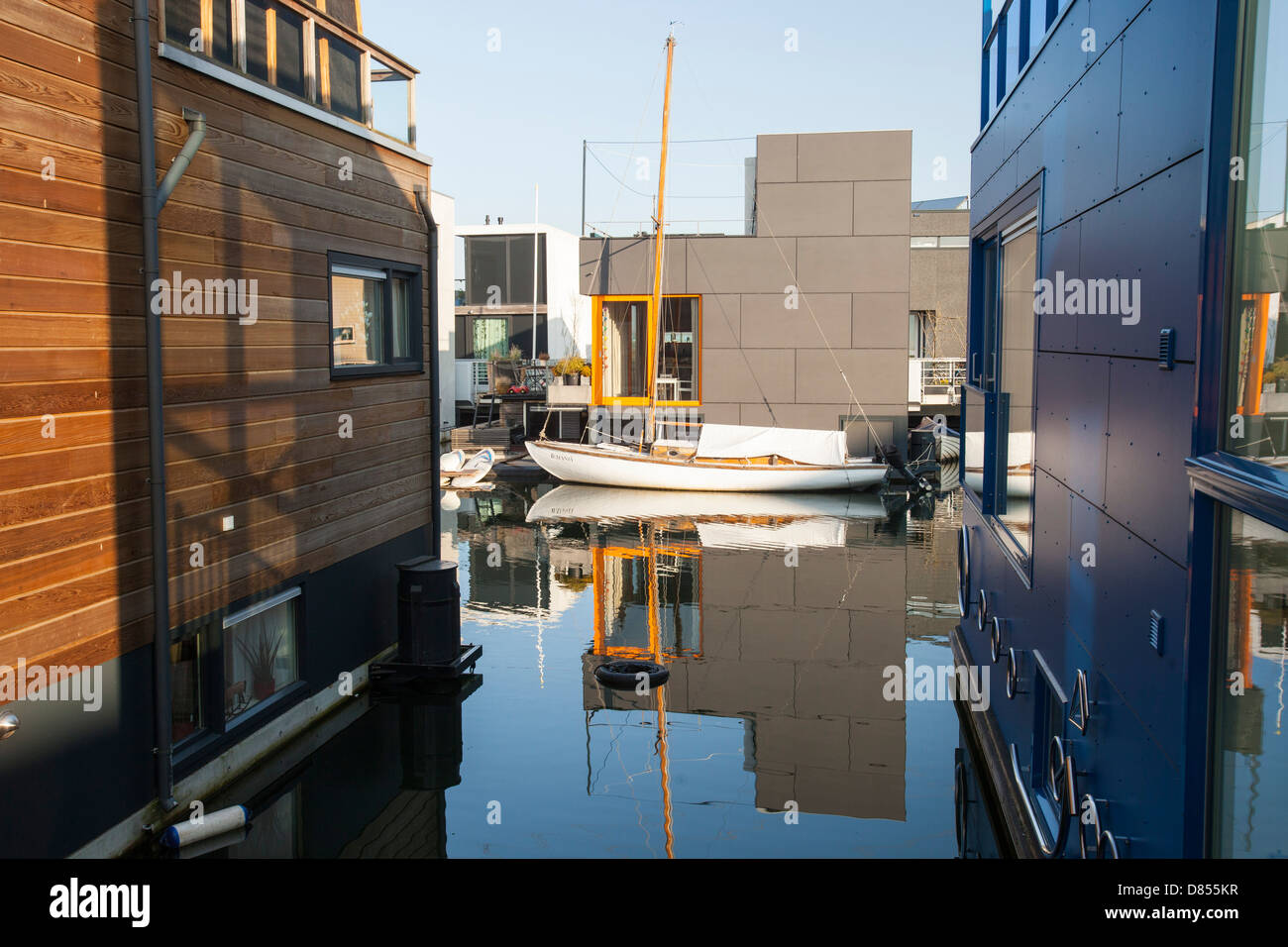 Floating Houses In Ijburg Amsterdam Holland Built To Combat Sea