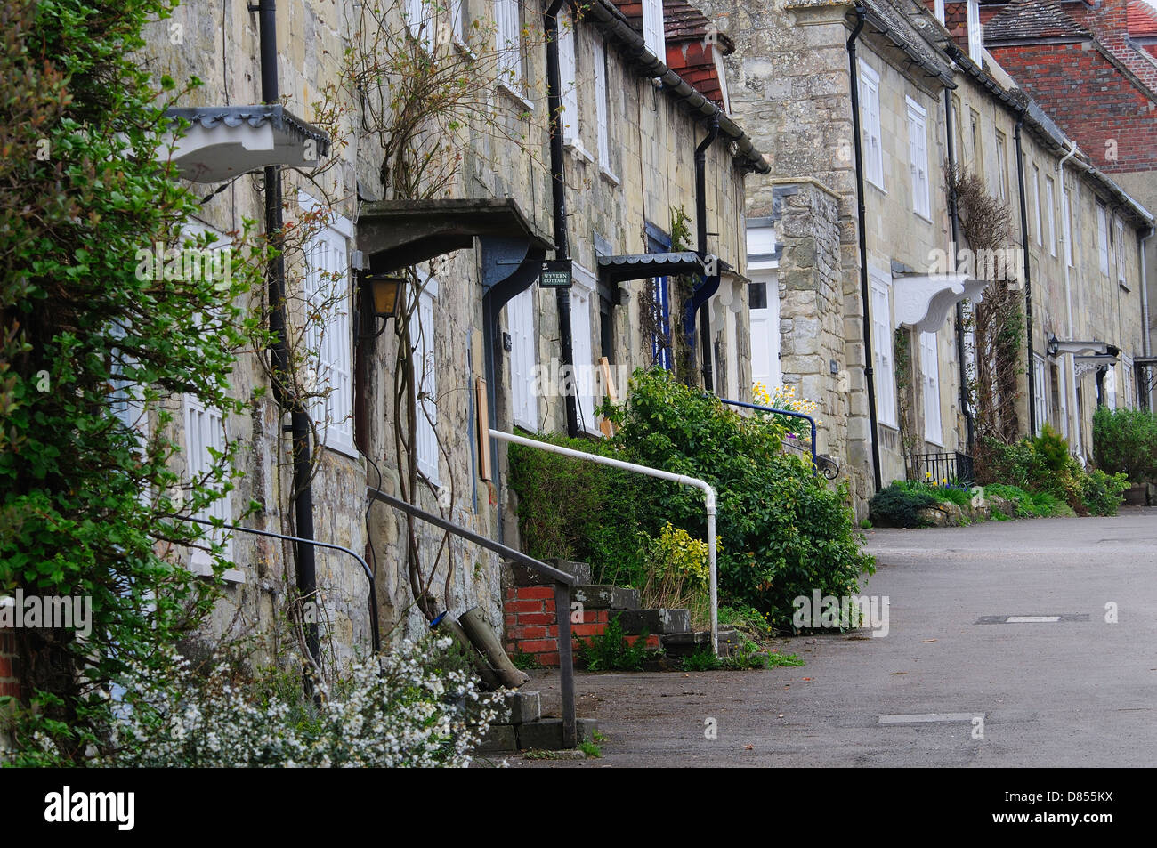 A view of the Wiltshire village of Hindon Stock Photo Alamy