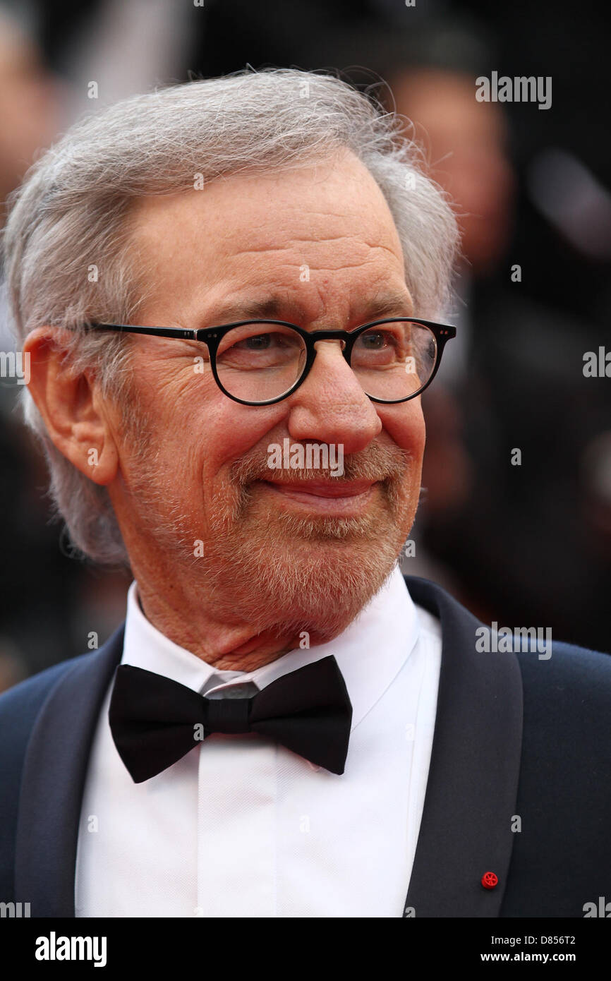 Cannes, France. 19th May 2013. Steven Spielberg attends Inside Llewyn Davis premiere - The 66th Annual Cannes Film Festival - At Stock Photo