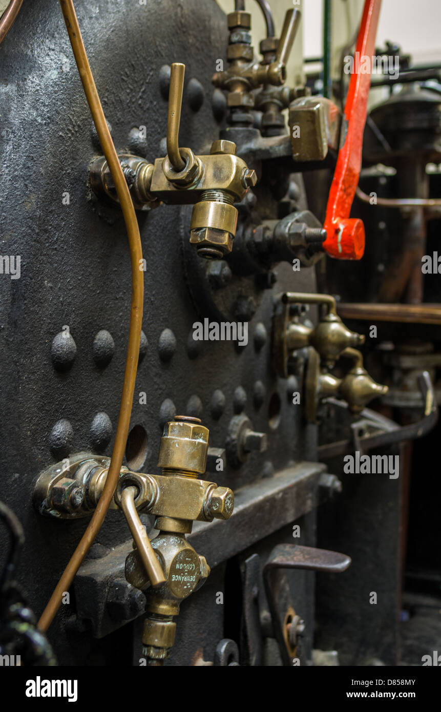 Valves on a Boiler Stock Photo - Alamy